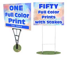 Light Duty Stakes with Two Sided Custom Prints