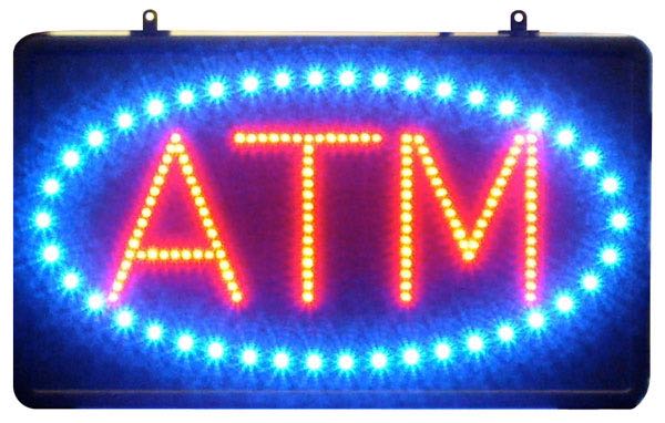 W x H LED ATM Signs 22 x 13 