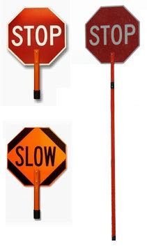 18  Plastic Stop/Slow & Stop/Stop Paddles P18 - image 1