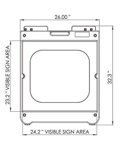 The Simpo Square 24 inch sign stand SD-Simpo-SQ-24 - image 3