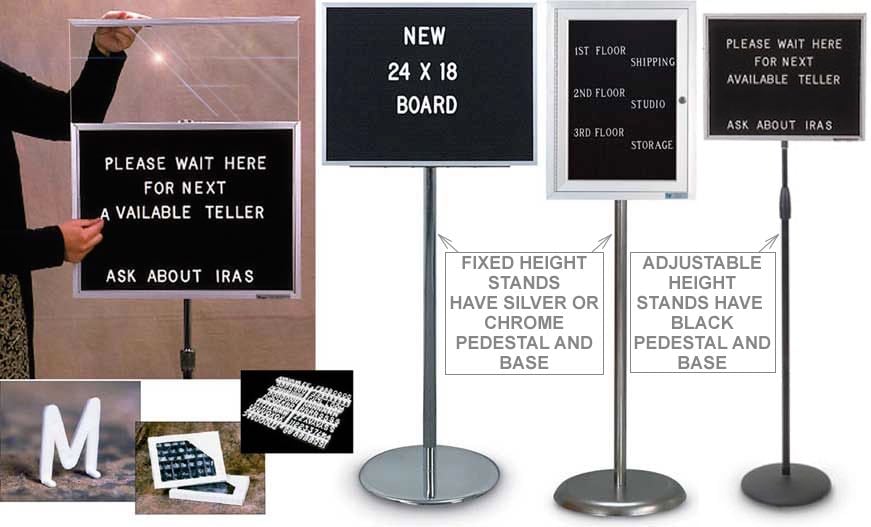 Free Standing Pedestal Base Letter Board