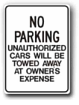 18 x24  Sign - No Parking ...will be towed G-99 - image 1