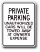 18 x24  Sign - Private Parking ...will be towed G-44 - image 1
