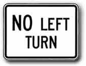 24 x18  No Left Turn R3-2PRA15 - image 1