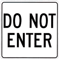 R5-1ARA16 Do Not Enter (black/white) - image 1 Do Not Enter (black/white) R5-1ARA16 - image 1