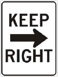 Keep Right (with Arrow) R4-7ARA9 - image 1