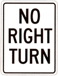 No Right Turn R3-1ARA9 - image 1