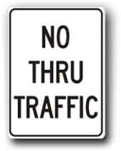No Thru Traffic R-95RA9 - image 1