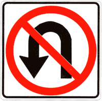 No U Turn (with symbol) R3-4SRA16 - image 1