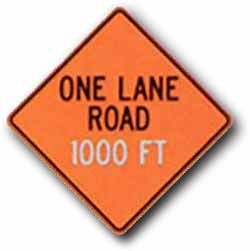 36 x36  One Lane Road 1000 FT. W20-4RA27 - image 1