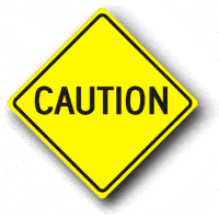 24 x24  Caution W-64RA16 - image 1