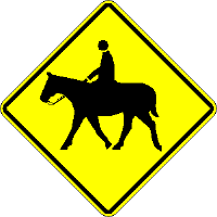 W11-7SRA22 30 30 X30 Equestrian Crossing Symbol sign W11-7SRA22 - image 1