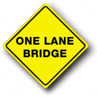 24"X24" One Lane Bridge sign