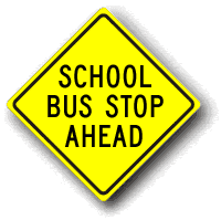 School Bus Stop Ahead S3-1 - image 1