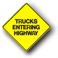 30 x30  Trucks Entering Highway W16-3RA22 - image 1