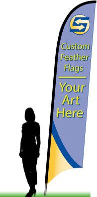 Custom Feather Flags now avilable for Indoor or Outdoor use, Order