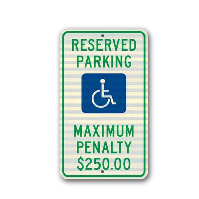 12"x26" North Carolina Handicapped Parking Sign