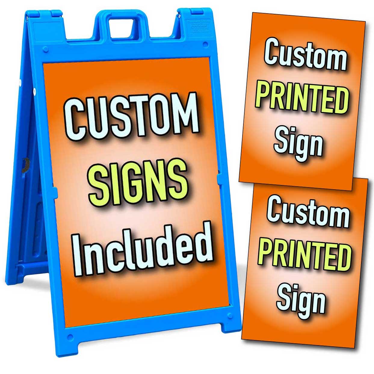 Blue Signicade Deluxe with two 4mm 24"x36" signs
