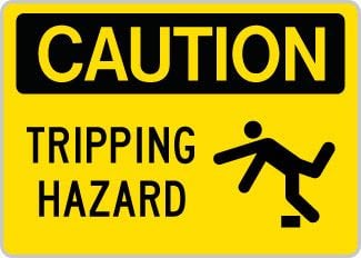 Osha Safety Sign Caution Tripping Hazard Symtrip Signsdirect Com