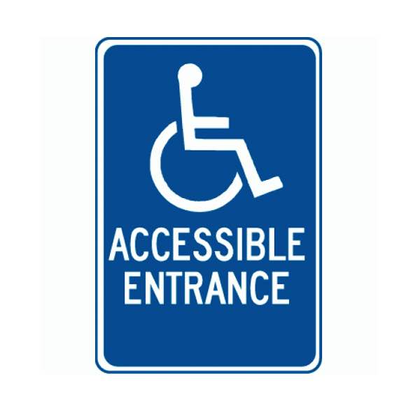 handicap accessible entrance sign