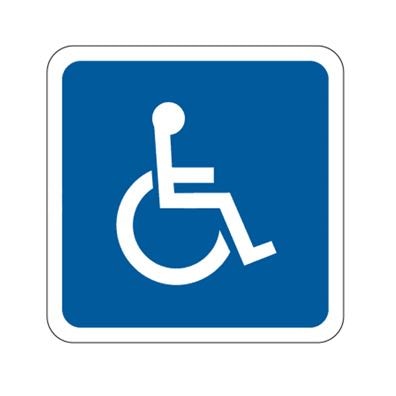 Handicap Symbol - Square Sign D9-6RA - image 1