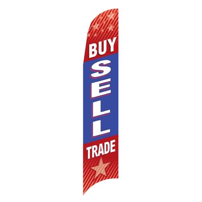 14' Buy-Sell-Trade Feather Flag SD-14-Feather-Buy-Sell-Trade - image 1