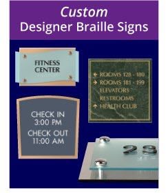 Custom Design-It-Online Designer Braille Tactile Signs