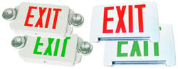 Compact LED EXIT sign with Emergency Lighting