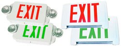 Compact LED EXIT sign with Emergency Lighting