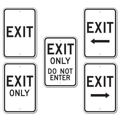 Exit Sign with various legend options - 063 Non Reflective sd-exit-variations-063 - image 1