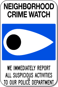12 inch x18 inch  Sign - Neighborhood Crime Watch SD-G-120RA5 - image 1