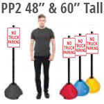 PP2 Portable Sign Pole with Wheels