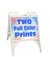 Poly Quik Sign Stand with 2 Custom Prints