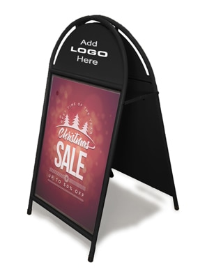 Black A-Frame Sign Stand with rounded top SD-RTA-BLK - image 1