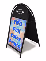 Round-Top A-Frame with Logo and 2 Custom Prints