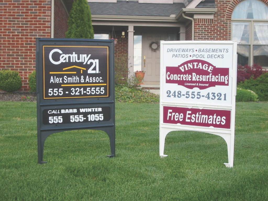 White Realicade Real Estate Sign Stands SD-178-W - image 2