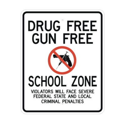 24 inch x30 inch  Drug Free / Gun Free School Zone S2-8RA17 - image 1