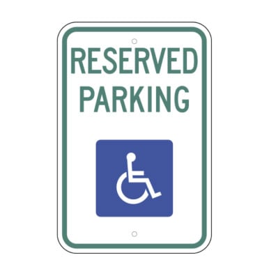 R7-8 Federal Standard Handicap Reserved Parking 12 x18  SD-R7-8NRA5 - image 1