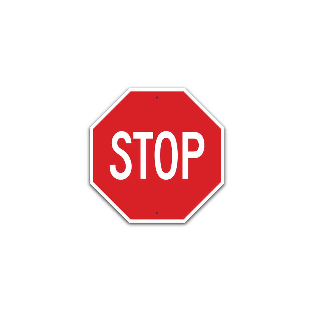 Stop Road Signs - Aluminum with EG Reflective