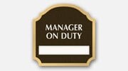 Manager on Duty Signs