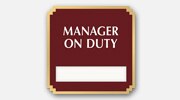 Manager on Duty Signs