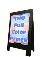 Disposable CoraSign A-Frame with Two Custom Prints