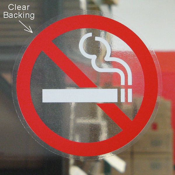 No Smoking Window Decal (2 Colors on Clear) SD-NS-02 - image 1