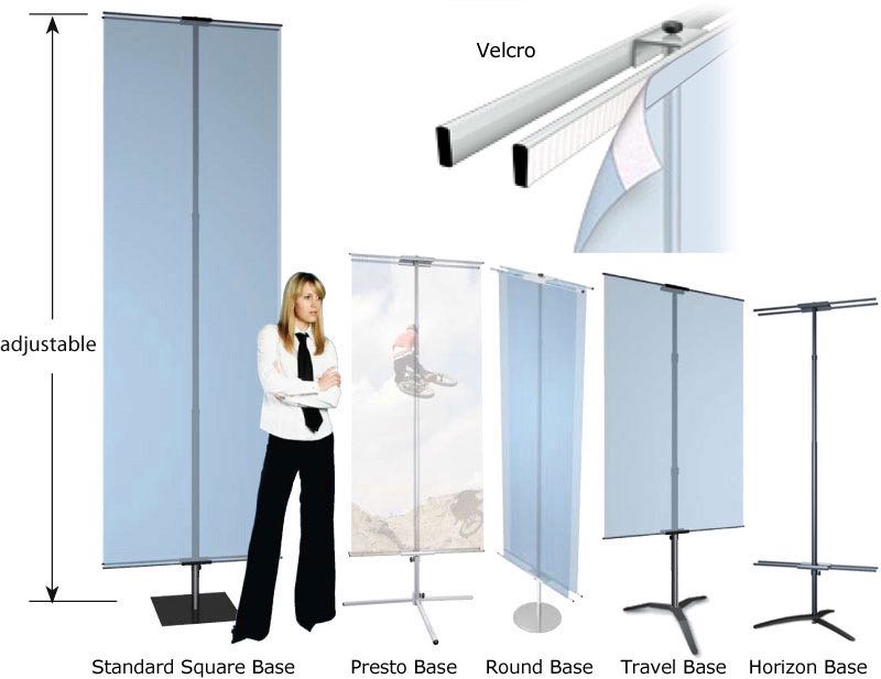 24 inch  wide Velcro Hook/Loop mounting banner stand BV-2 - image 1