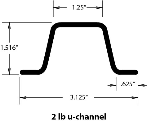 2 lb - 8 foot long green u-channel sign posts SD-UP-8-GREEN - image 2
