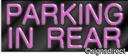 PARKING IN REAR Neon Sign 10197 - image 1