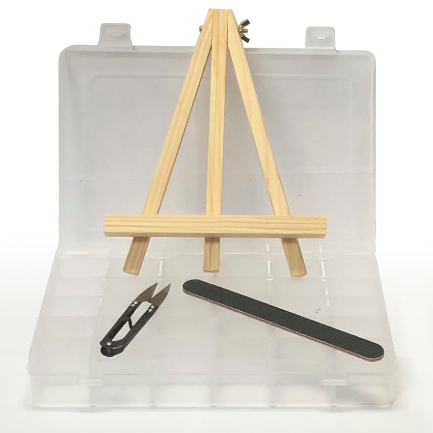 12 inch felt letter-board kit. Black Frame. Gray Felt. 1175-tab-ltr-brd-blk-KIT - image 3