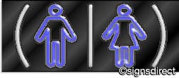 RESTROOMS Neon Sign w/Graphic 10288 - image 1