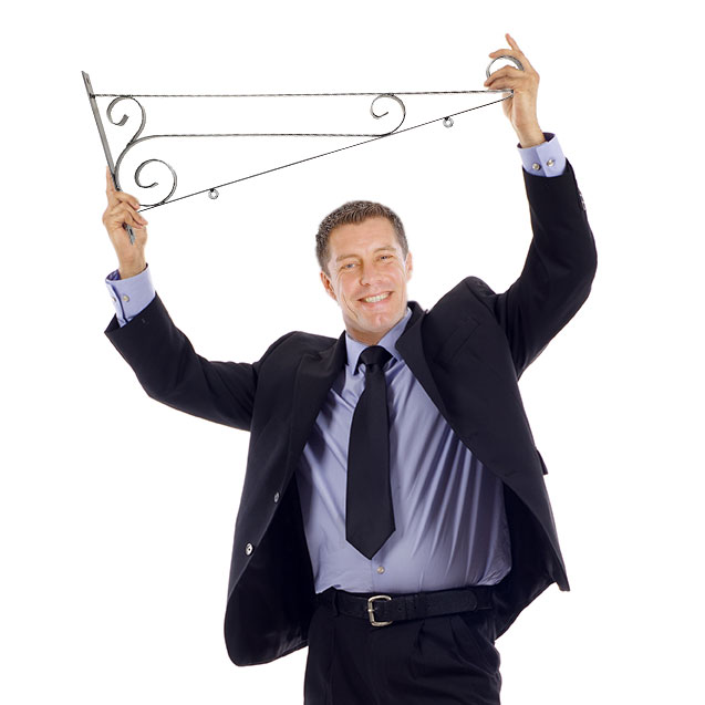 36  Hanging Sign Scroll Bracket with 30 x18  sign blank SC36BB-Kit - image 6