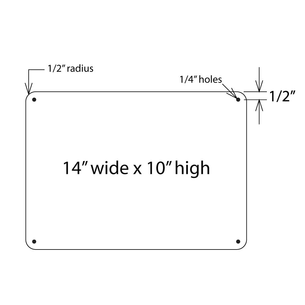 14  x 10  aluminum OSHA sign blank AB141040 - image 2